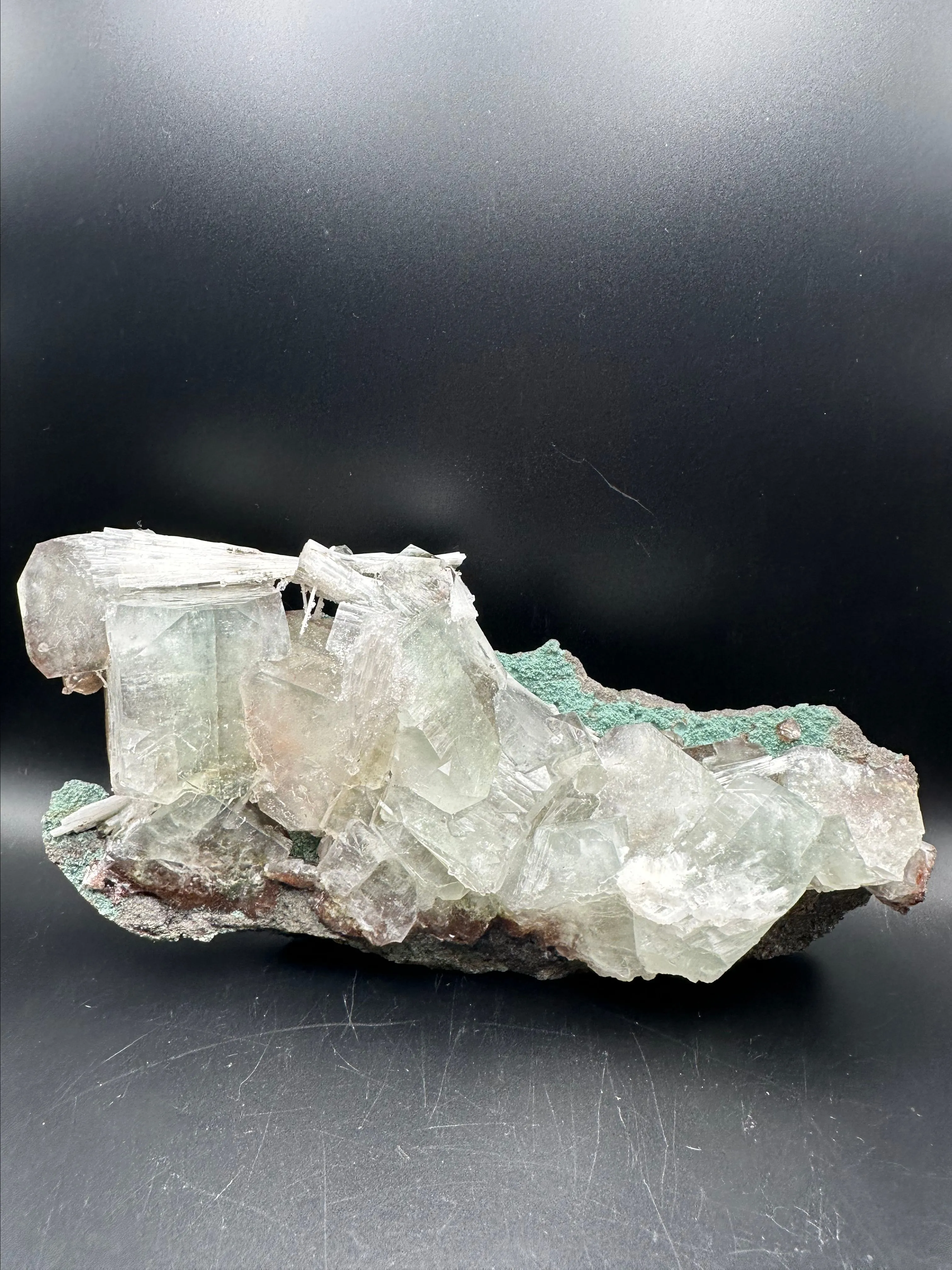 Product image for “AAA” Red Apophyllite Specimen with Scolecite