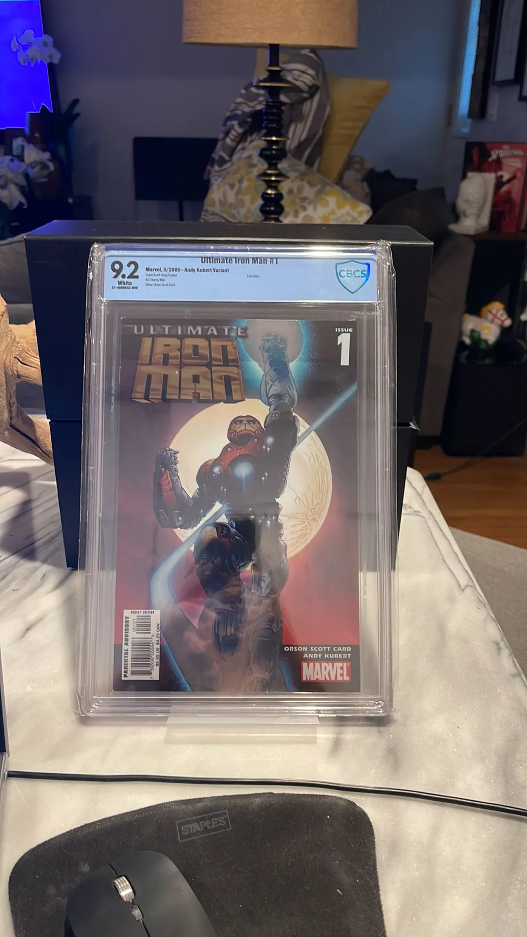 Product image for Ultimate Iron Man #1 CBCS 9.2 Marvel 2005 Andy Kubert Variant Foil Cover Non CGC