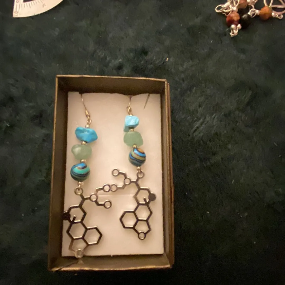 Product image for Molecule Jade and Turquoise Earrings