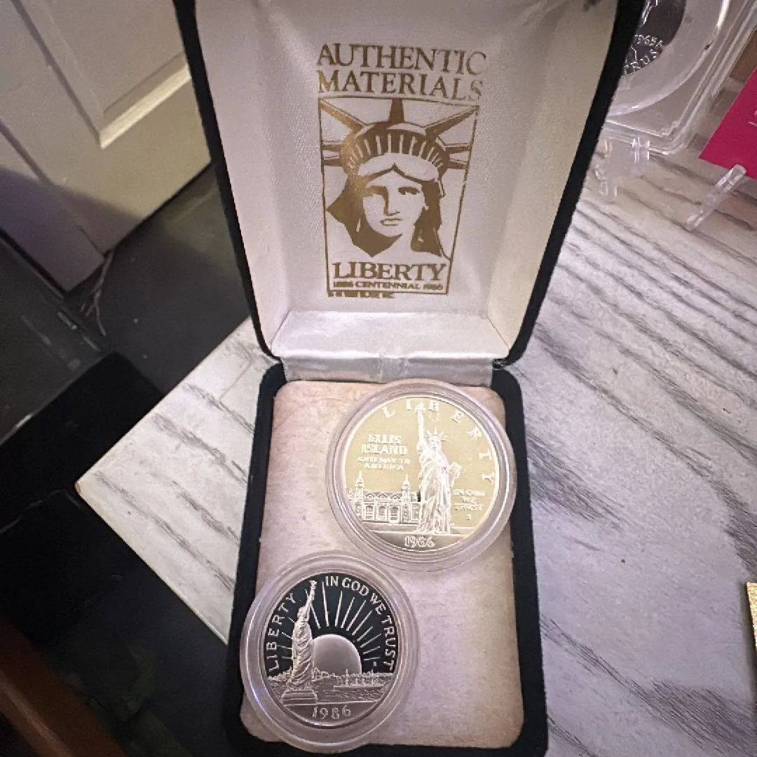 Product image for 1986 dollar and half dollar set