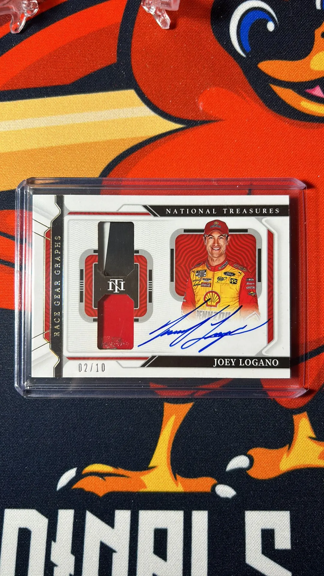 Product image for Joey Logano Dual Race Gear Graphs Gold Auto 02/10