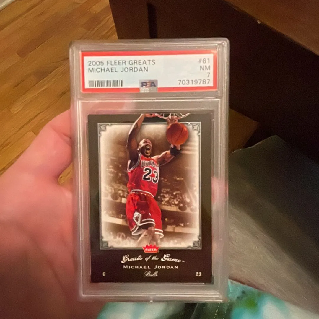 Product image for 2005 Fleer Greats Of The Game Michael Jordan 61  PSA NM 7