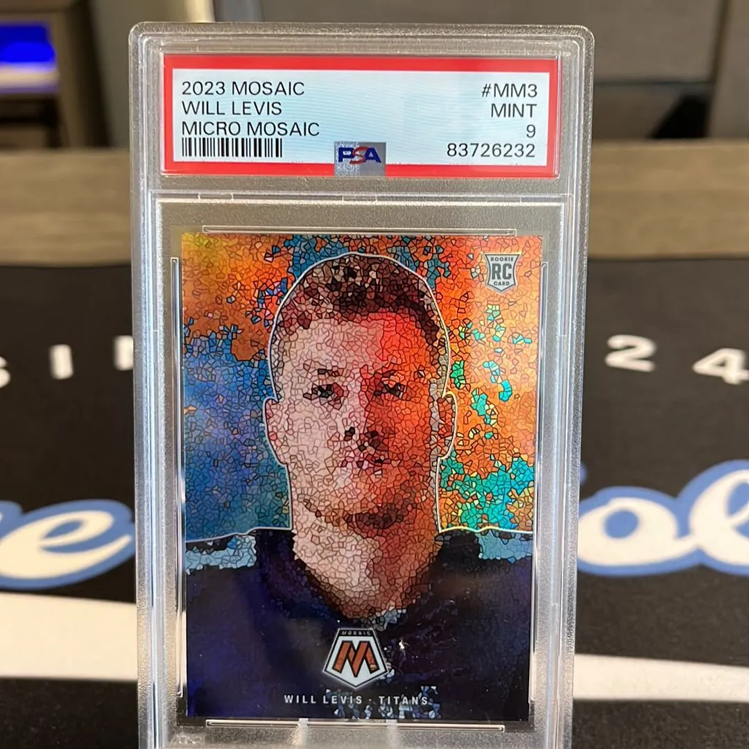 Product image for 2023 Panini Mosaic Micro Mosaic Will Levis MM3  PSA MINT 9