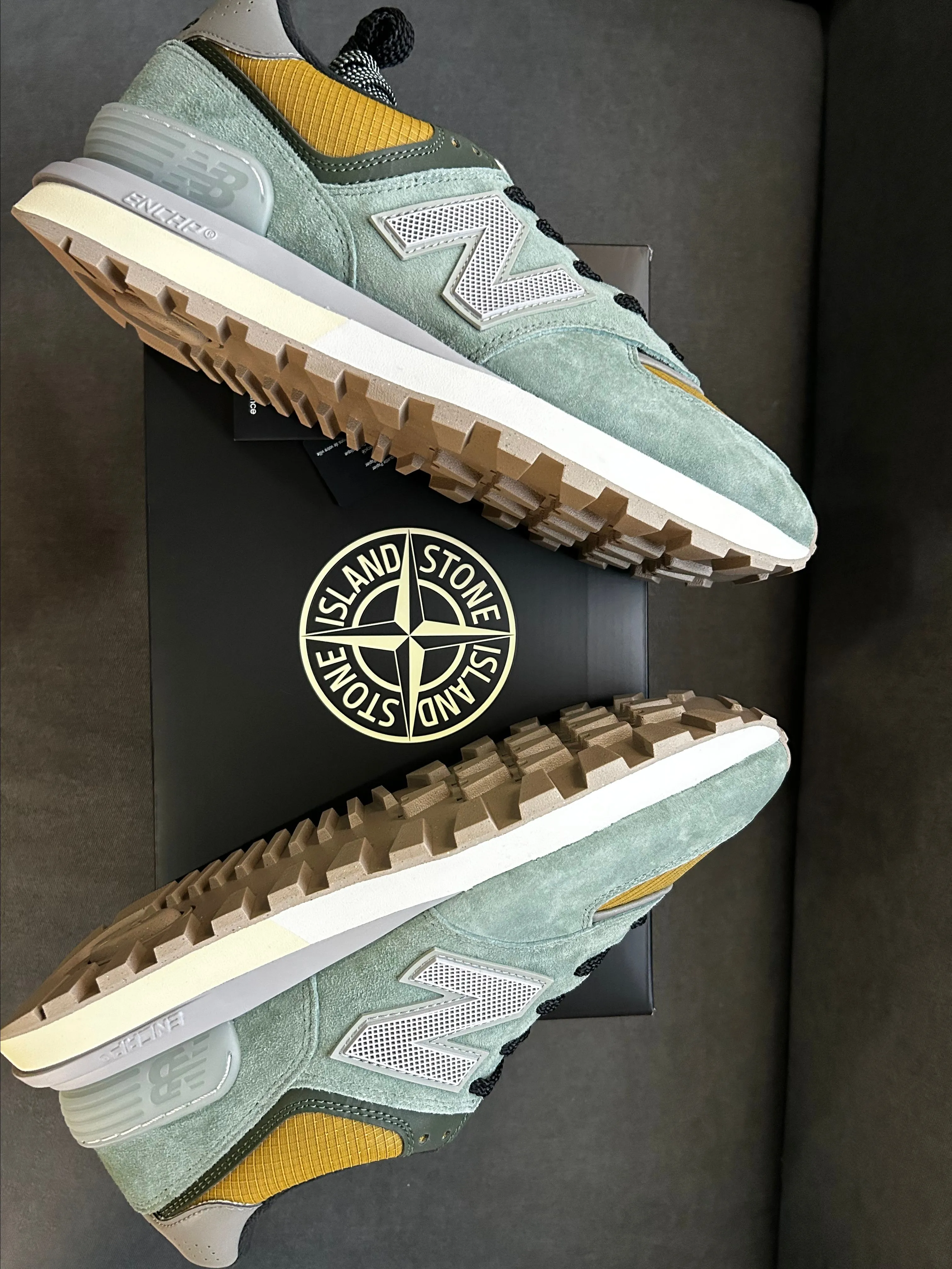 Product image for New Balance 574 Legacy Stone Island Light Green