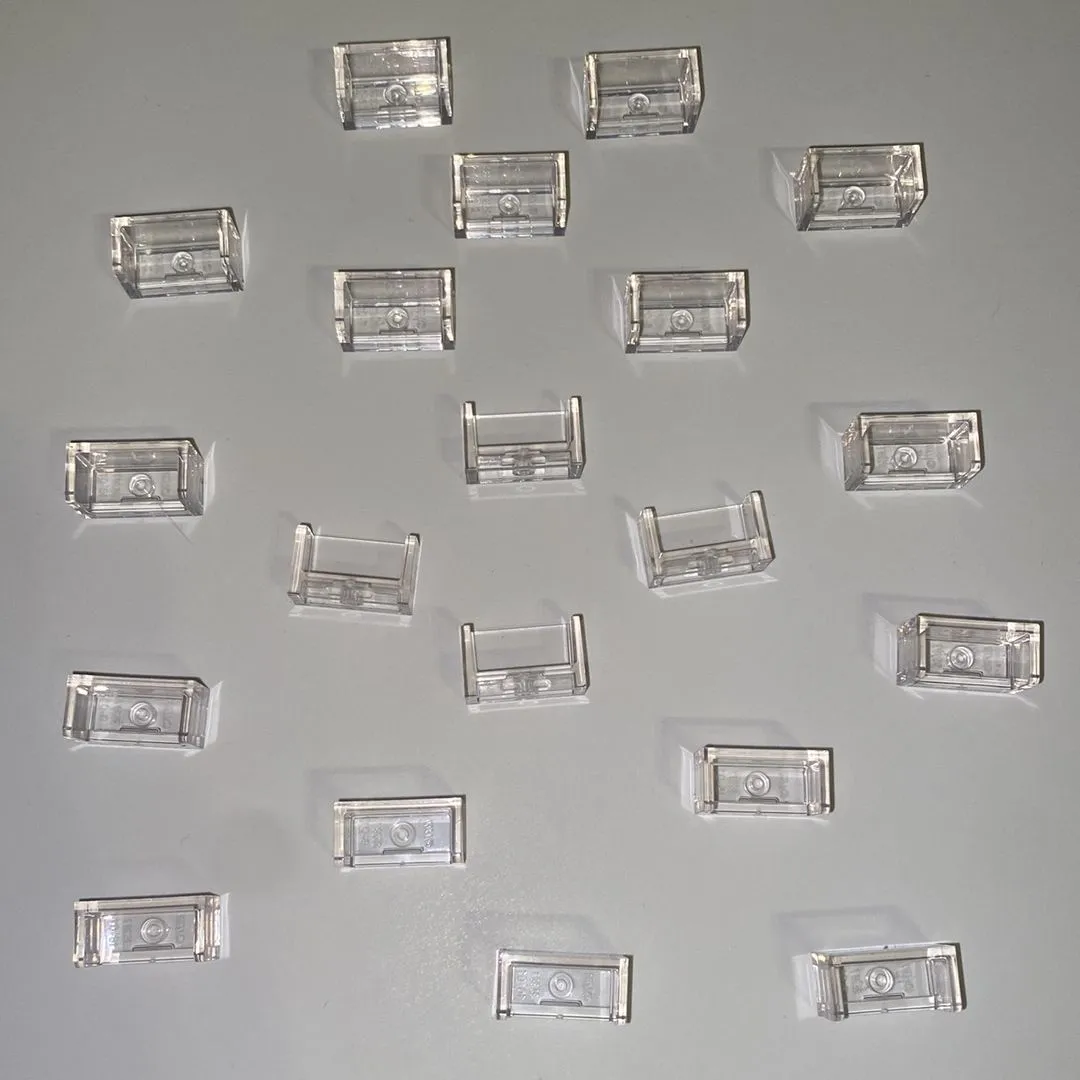 Product image for Transparent 1x2 modified brick (x20)