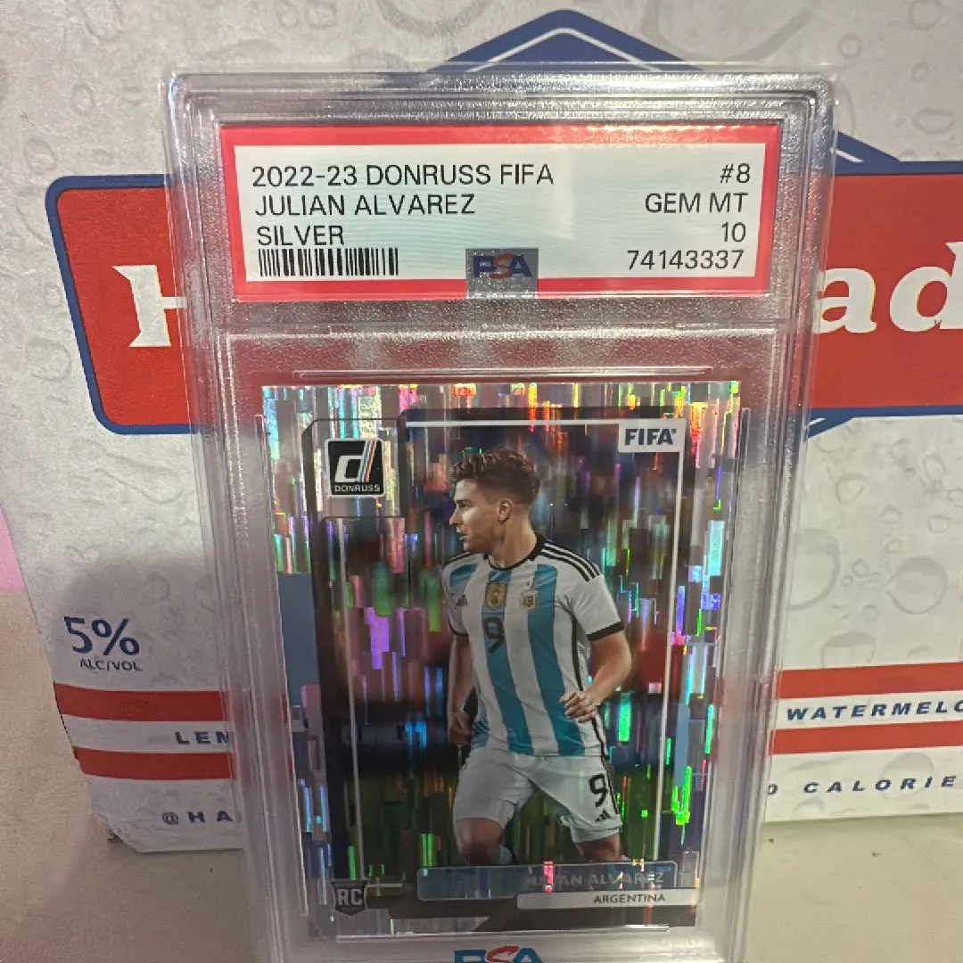 Product image for 2022 Panini Donruss Fifa Julian Alvarez Silver PSA GEM MT 10