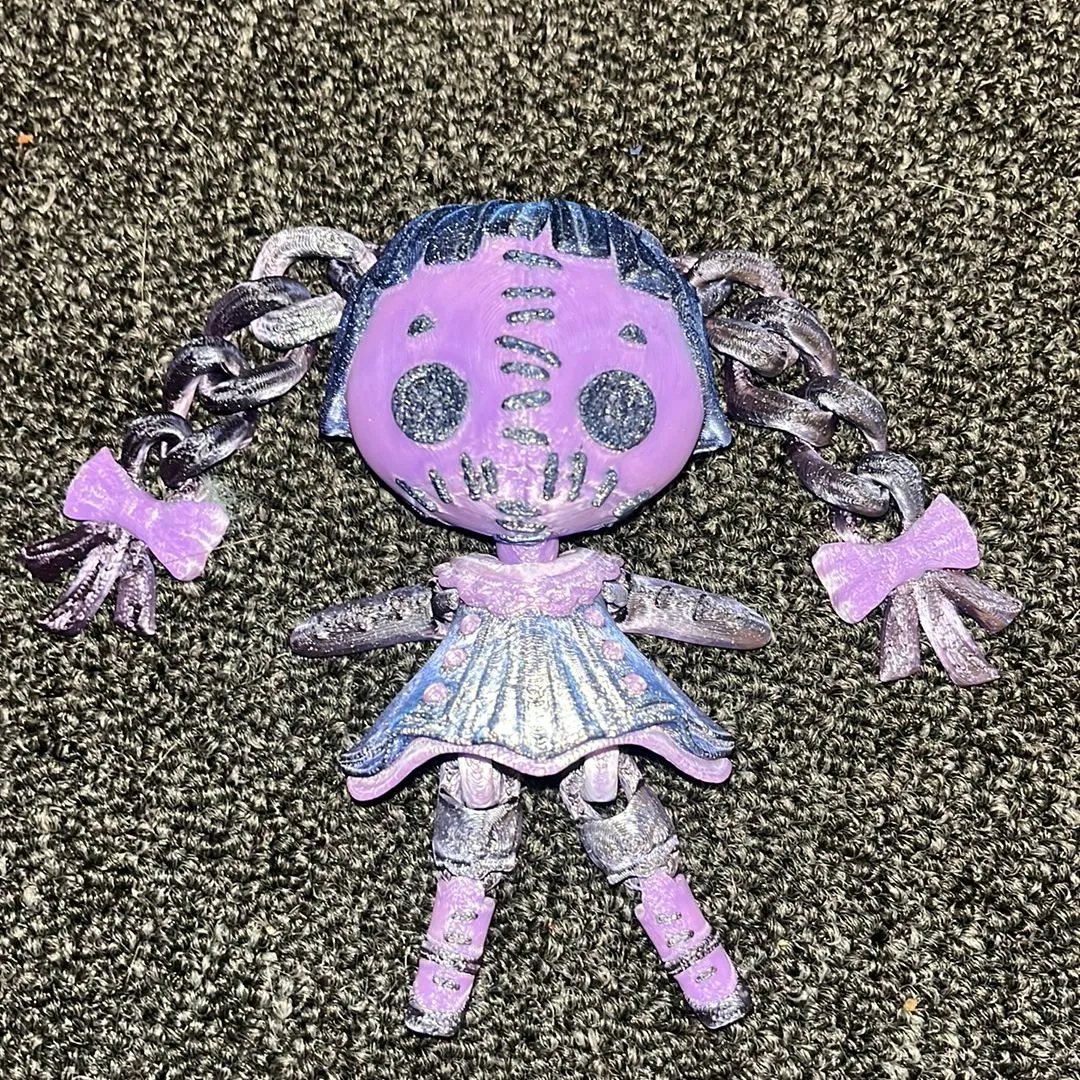 Product image for Articulated Creepy Doll (Dual Color), Custom 3D Printed