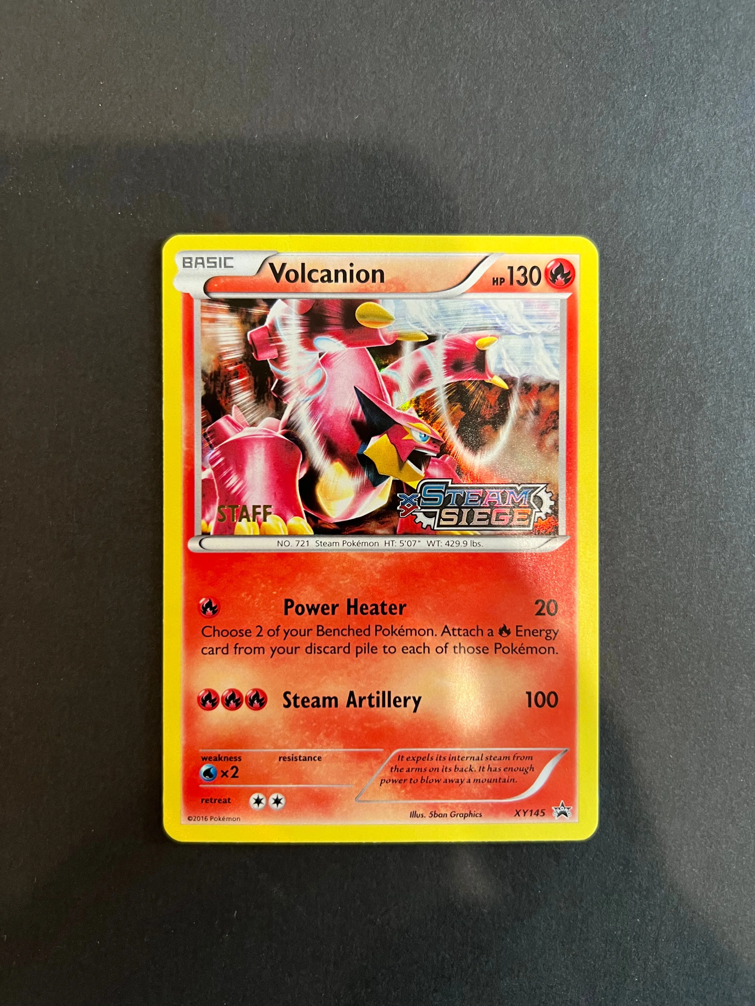 Product image for Prerelease Staff Black Star Promo Volcanion XY - NM