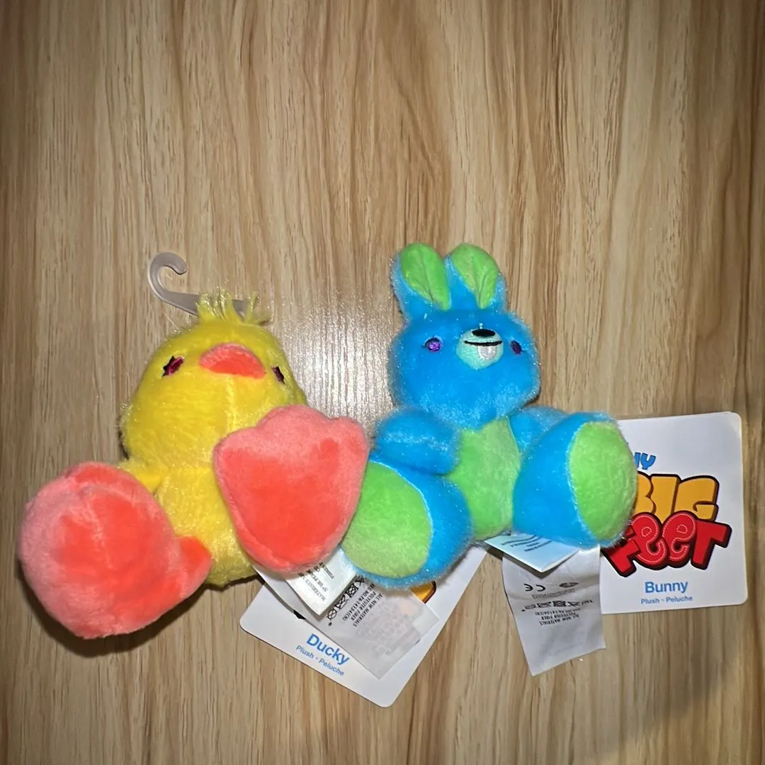 Product image for Disney Tiny Big Feet Toy Story 4 Ducky and Bunny Bundle