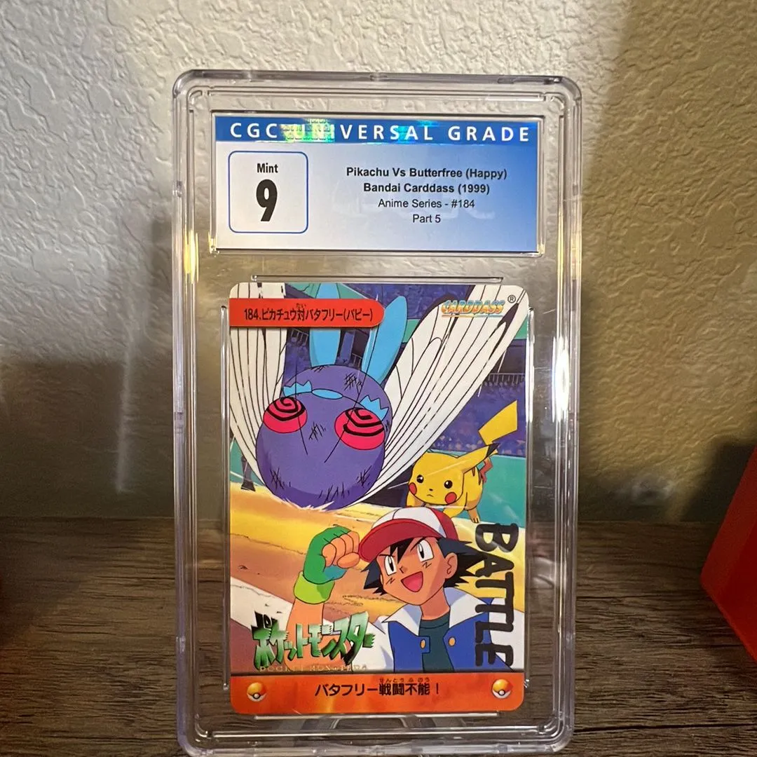Product image for Pikachu Vs Butterfree (Bandai Cardass) 1999 - Anime Series Part 5 - #184