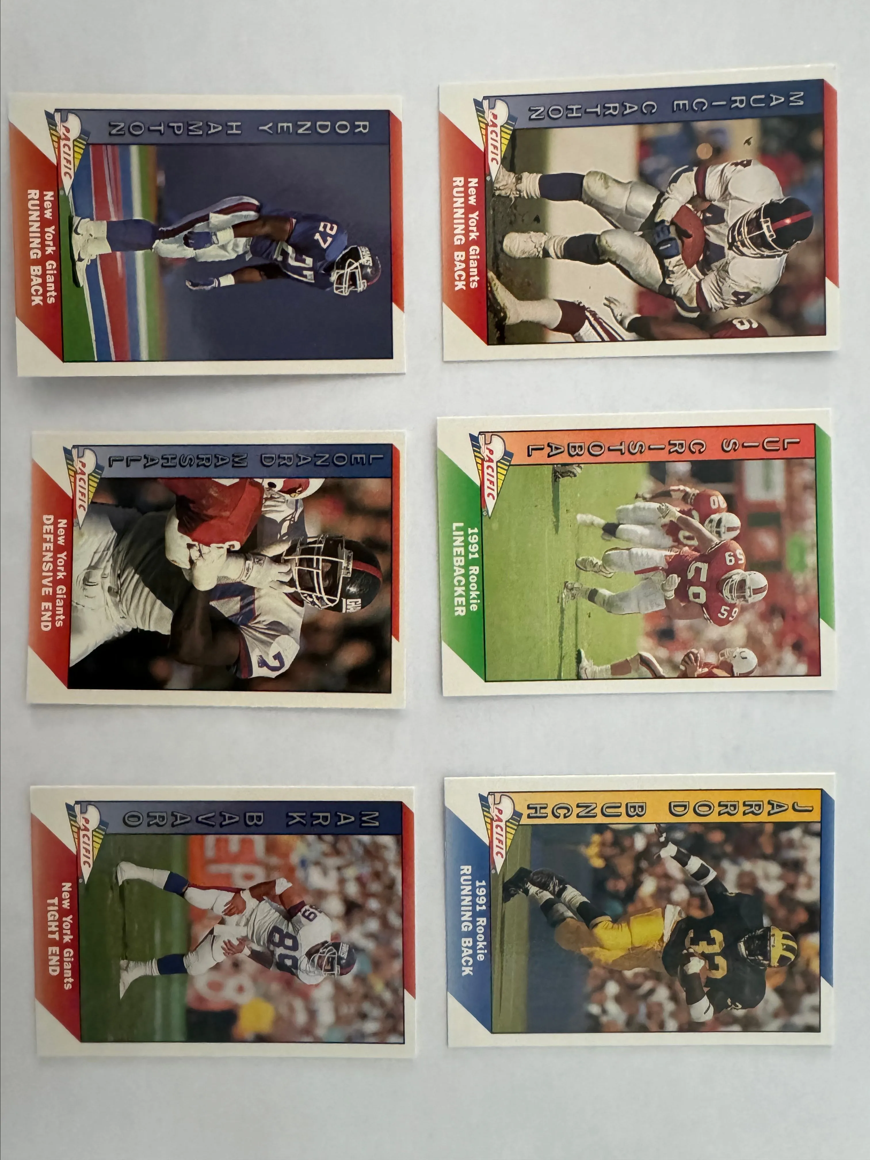 Product image for 1991 Pacific New York Giants Card Lot...No Duplicates!