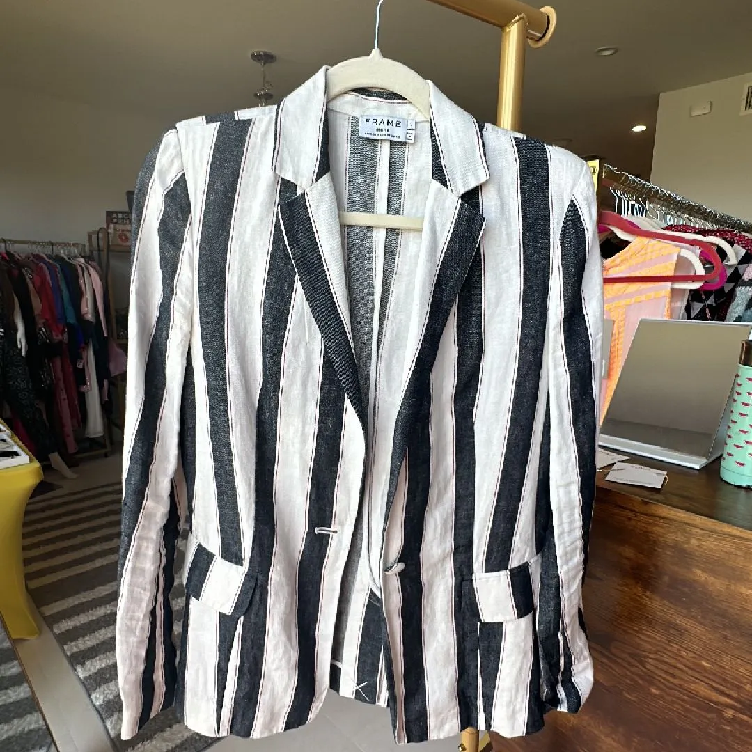 Product image for Striped linen Frame Blazer