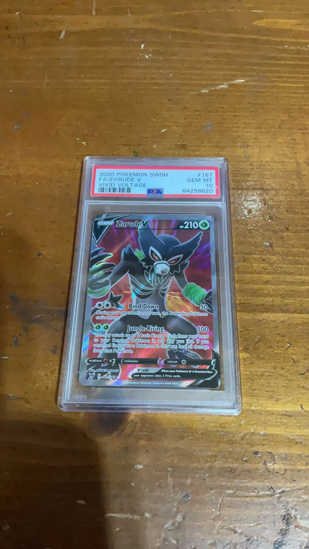 Product image for Zarude V PSA GEM MT 10