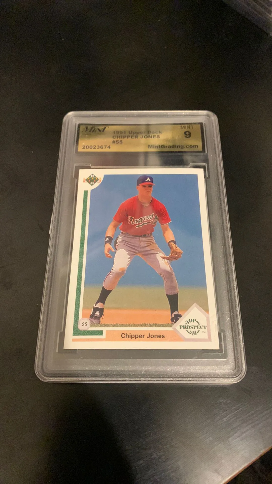 Product image for 1991 upper deck Chipper Jones #55