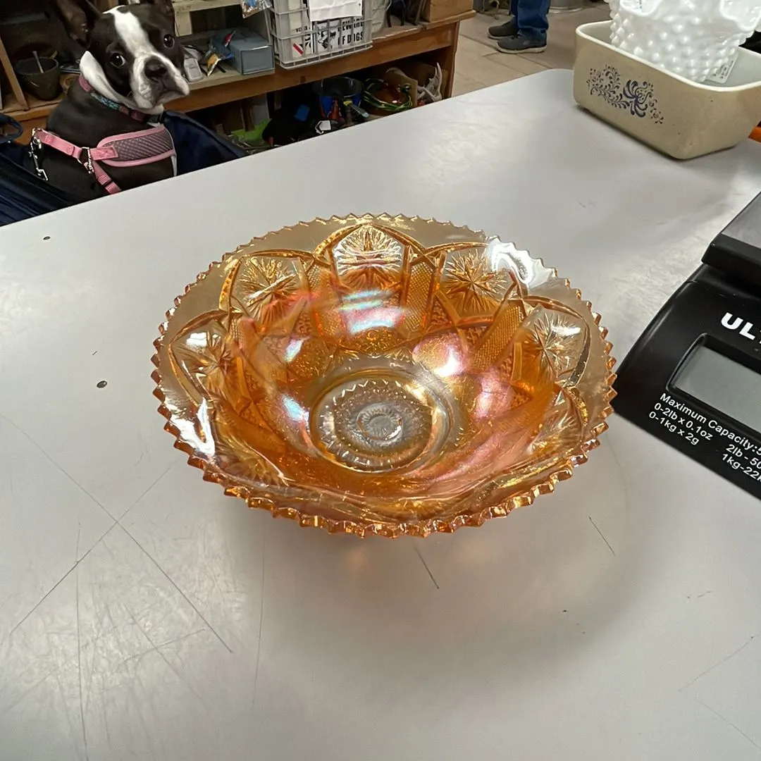 Product image for Star Burst carnival glass bowl
