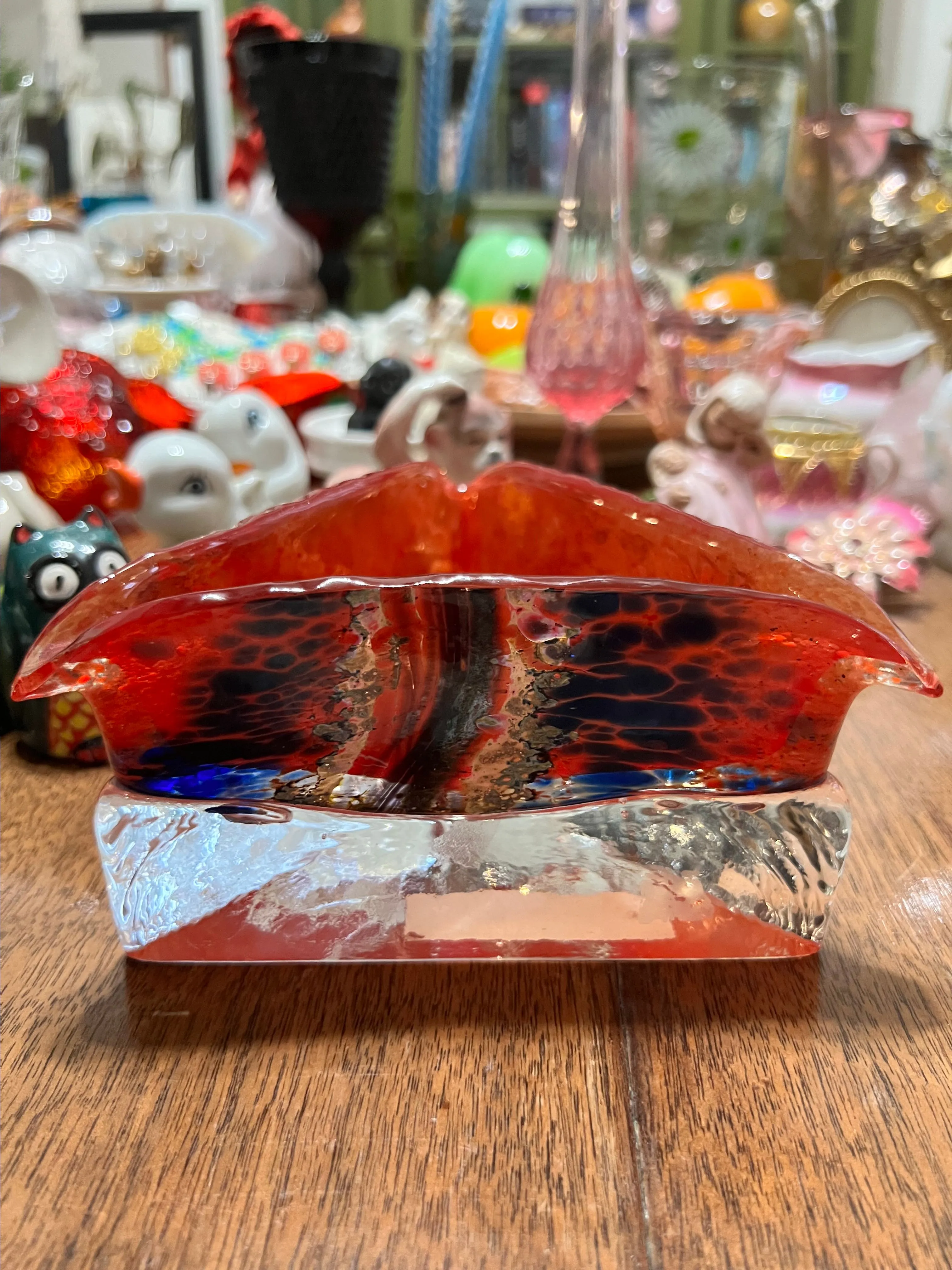 Product image for Funky Signed Czech Triangle Ashtray