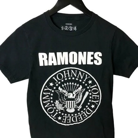 Product image for Ramones T Shirt American Punk Rock Band Music Graphic Tee Short Sleeve Cotton XS