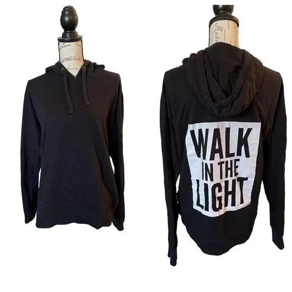 Product image for Next Level black hoodie " Walk in the Light" size medium