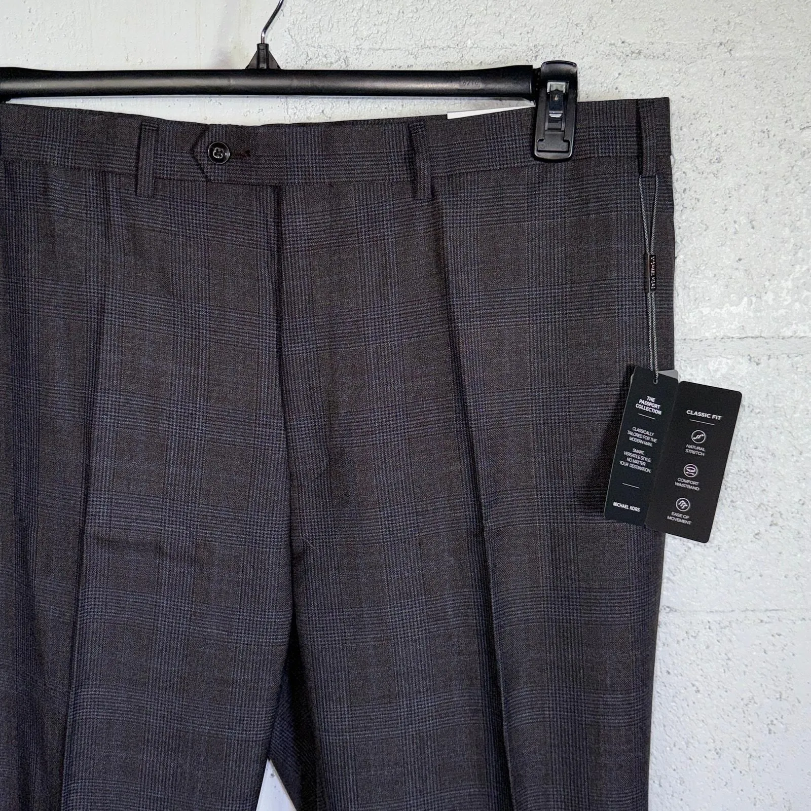 Michael Kors Men ClassicFit Wool-Blend Suit Separate Pants Brown/blue 44X32  $200  Whatnot: Shop, Sell, Connect