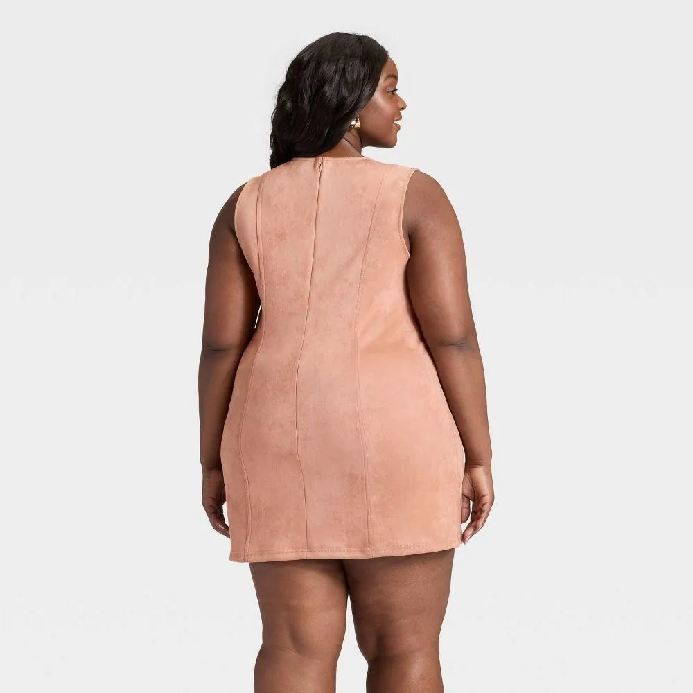 knee length dresses for ladies Plus Size Ruched Hook Front Mini Dress  2020AVE
