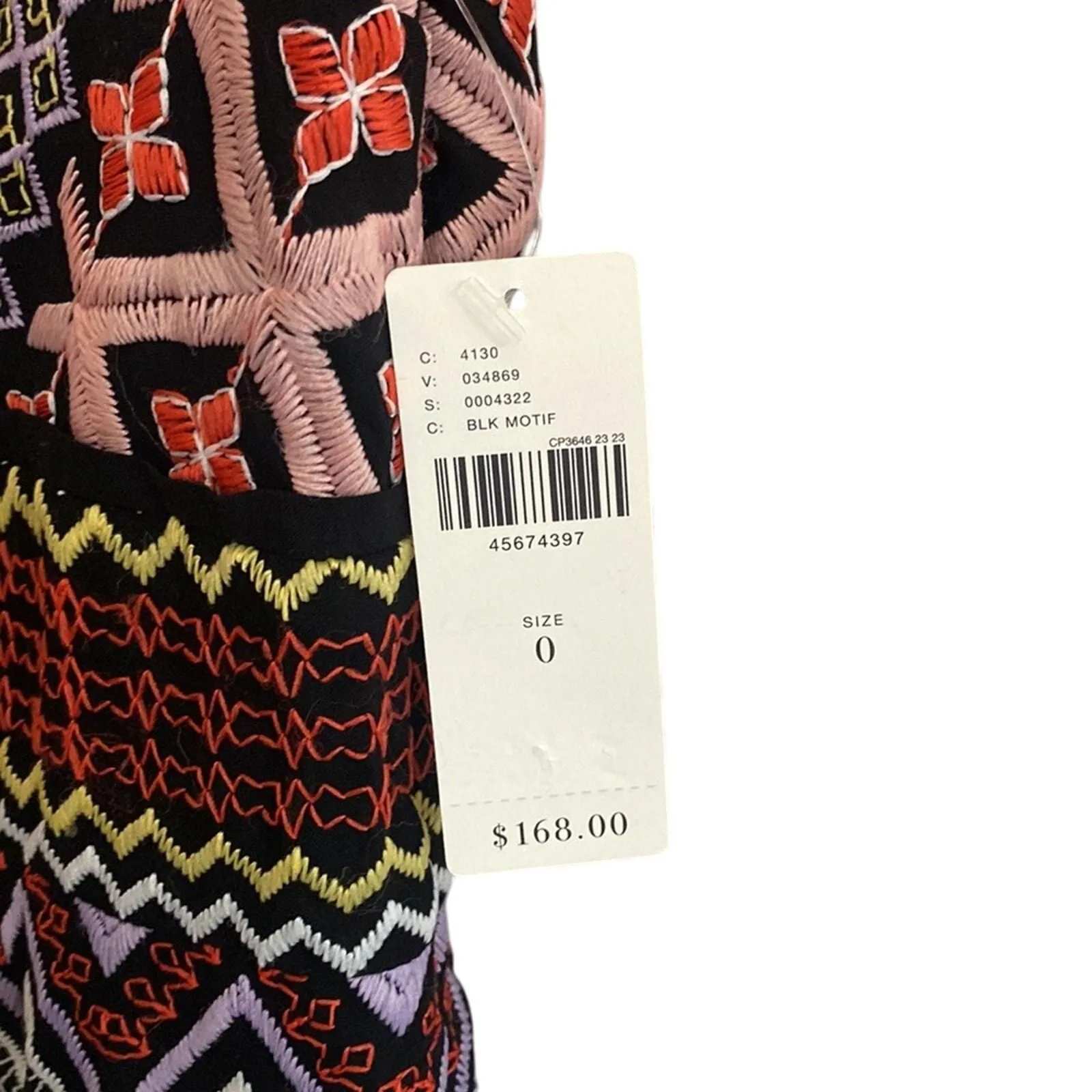 Akemi + Kin | Anthro Black motif embroidered dress Size 0 - new-with-tags - Akemi + Kin1