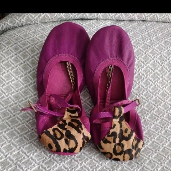 Product image for Yosi Samar purple slippers with chain size 9