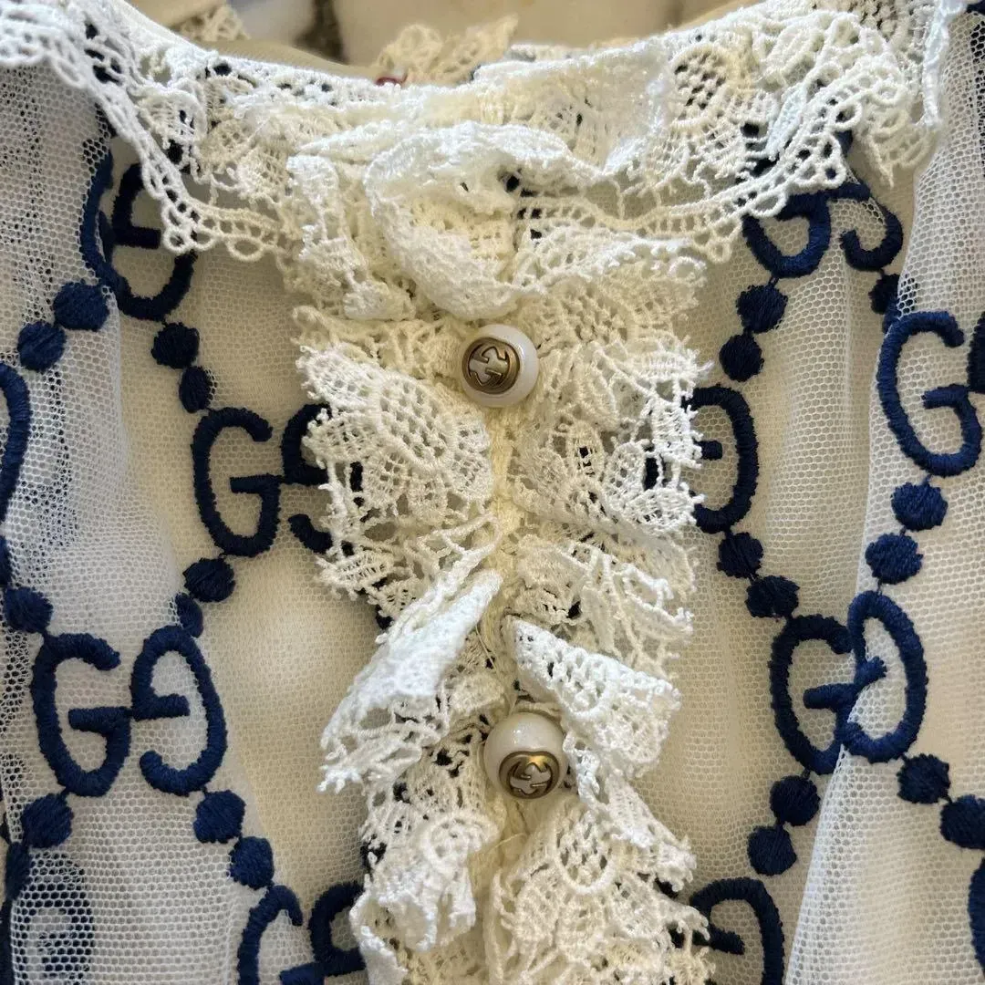 Gucci Baby Dress GG Logo Lacy design Size 24 Month - size M  Whatnot:  Shop, Sell, Connect