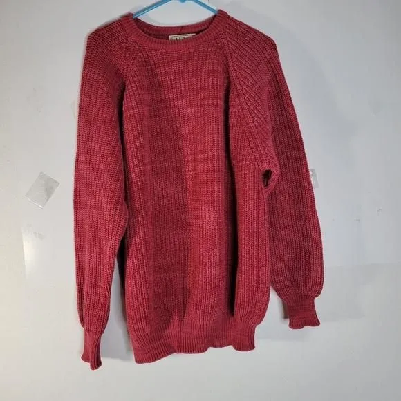 Product image for Mens LL Bean 100% Cotton USA Made Chunky knit sweater  Sz XL