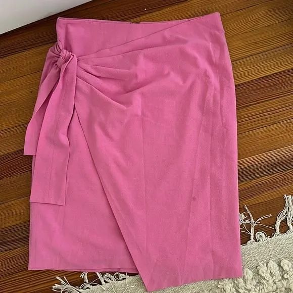 Product image for Sz 14 pink faux wrap skirt