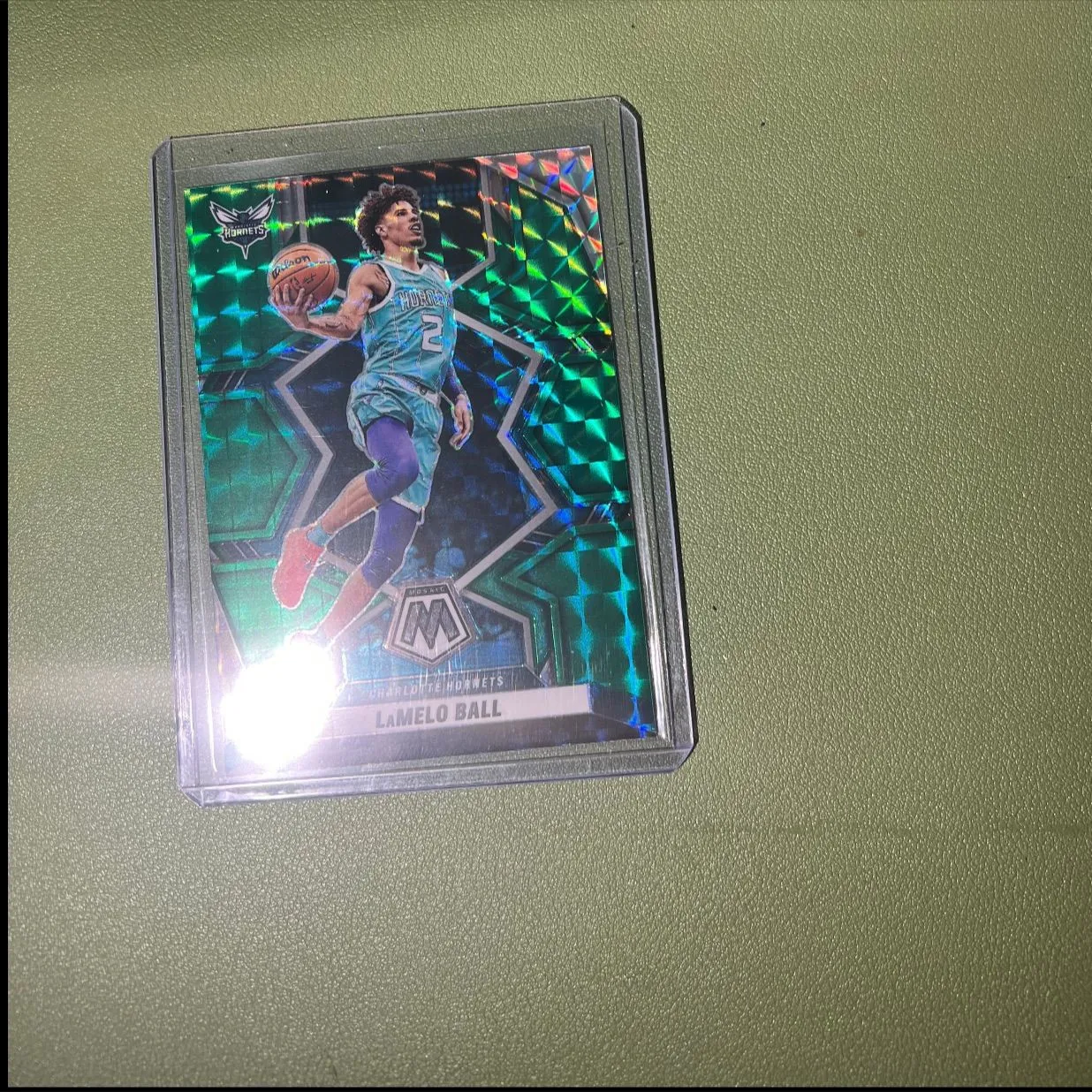 Product image for 2021-2022 LaMelo Ball Panini Mosaic Basketball Green  Mosaic Prizm