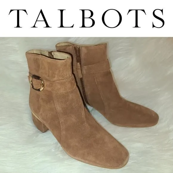 Product image for Talbots Harlow Buckle Bootie Suede | Size 8
