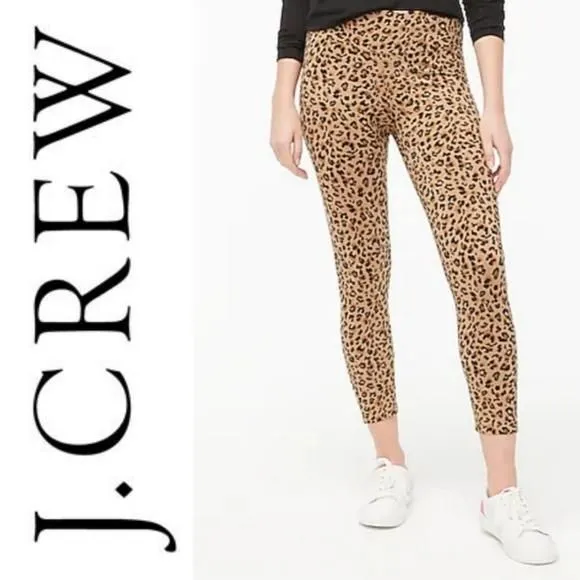 Product image for J Crew Leopard Cropped Everyday Leggings Size 3X