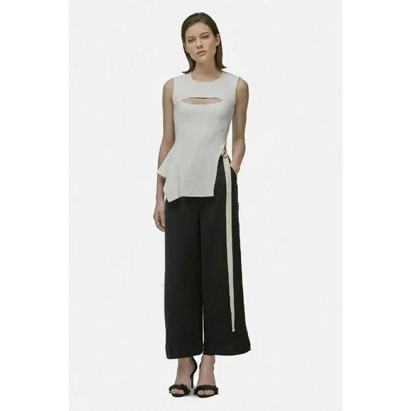 Product image for YIGAL AZROUEL Off White Stretch Jersey Tan…