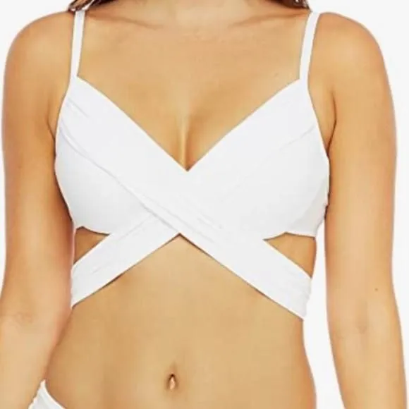 Product image for La Blanca Island Goddess Wrap Bikini Top. B17