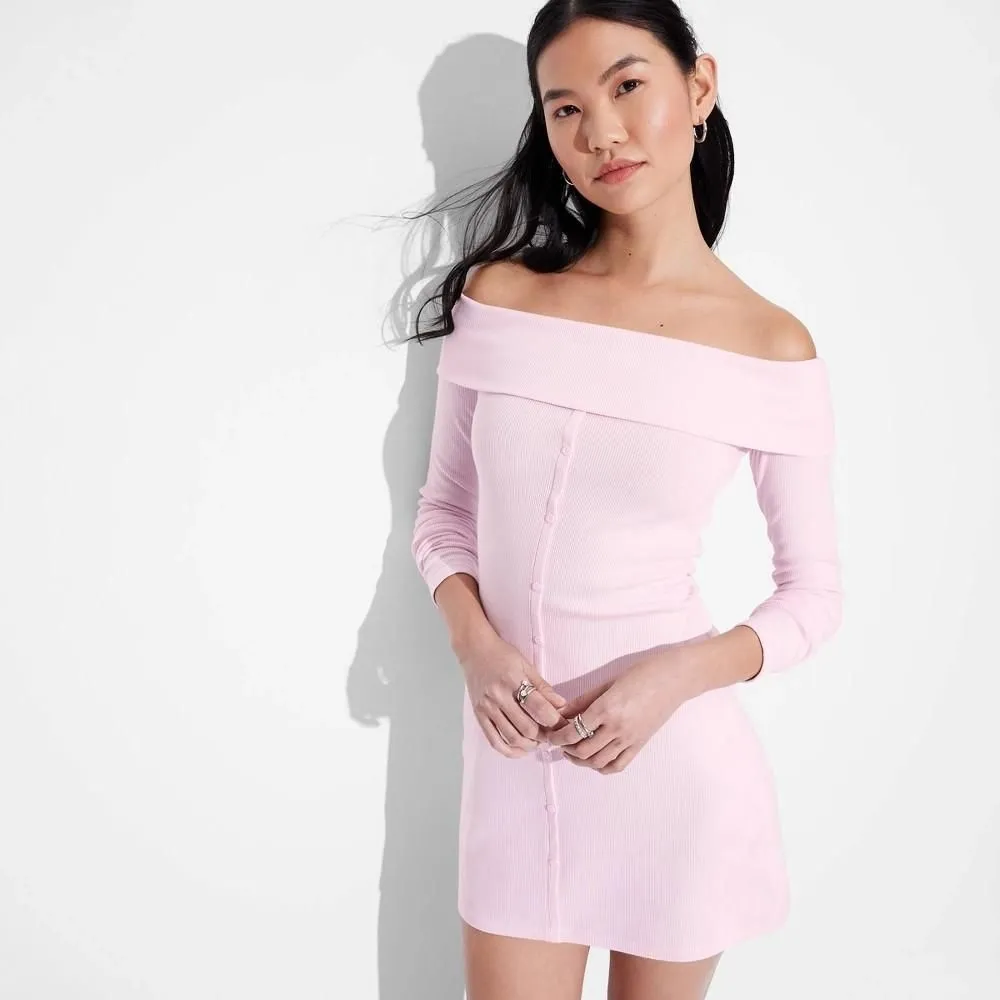chinese dress ladies Ella Light Pink Off Shoulder Prom Dress - US 14 main image 1