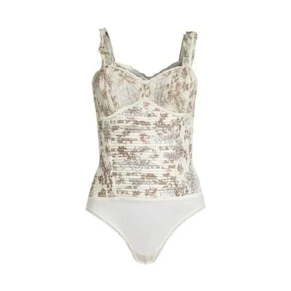 Product image for Intimately Free People Weekend Plans Romantic Floral Bodysuit Womens Small