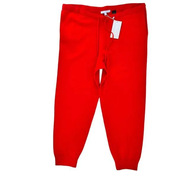 Product image for Antonio Melani Luxury Elizabeth Knit Sweater Cashmere Jogger Pants Size XL Red