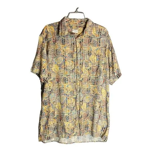 Product image for Georg Roth of Germany short sleeve shirt abstract floral print Xlarge
