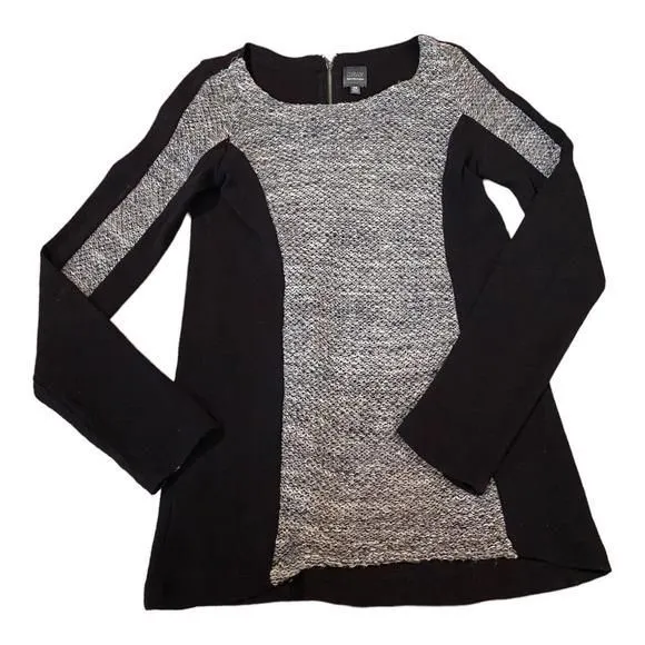 Product image for Gray Saks Fifth Avenue‎ XSmall Black and Gray Sweater