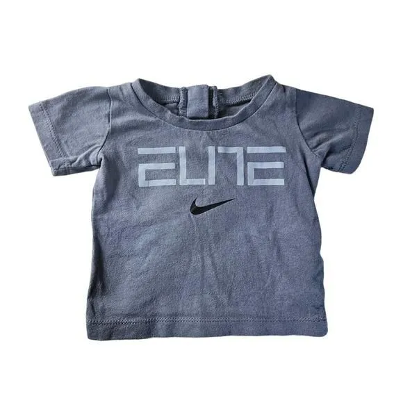 Product image for Nike Elite Baby Shirt, 0-3 Months Gray Tshirt