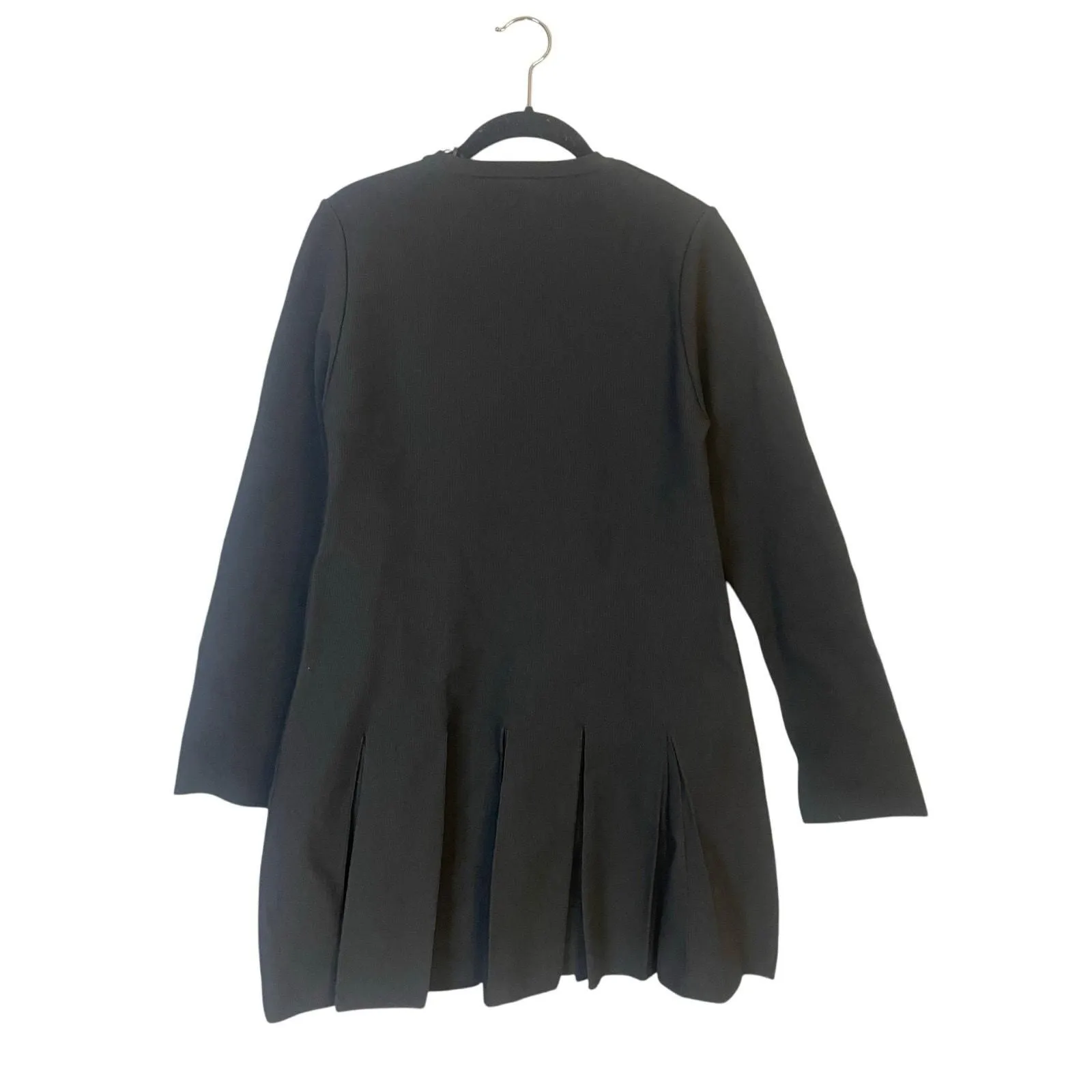 zara black pleated mini dress NWT ZARA BLACK POPLIN VOLUMINOUS PLEATED MINI DRESS XXL