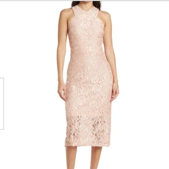 Sam Edelman Dark Pink Criss Cross Lace Midi Dress  Whatnot: Shop, Sell,  Connect