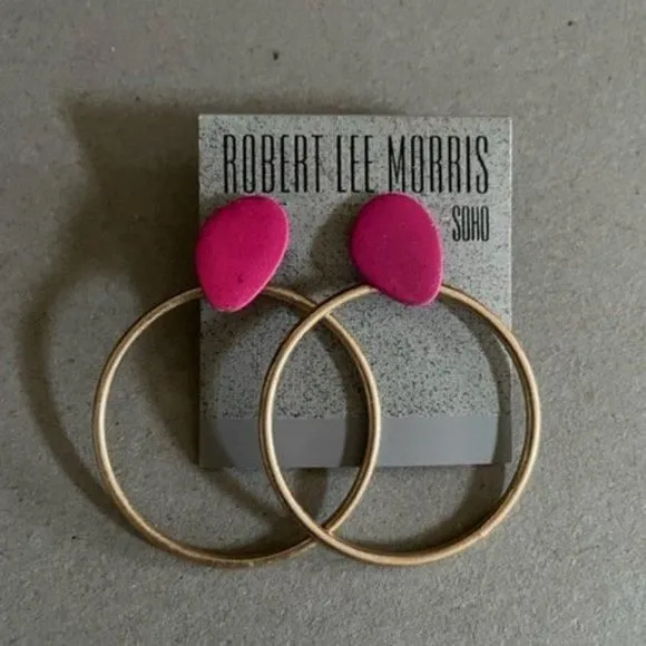 Product image for Vintage Robert Lee Morris on Original Card with Price Hot Pink and Gold So 80's