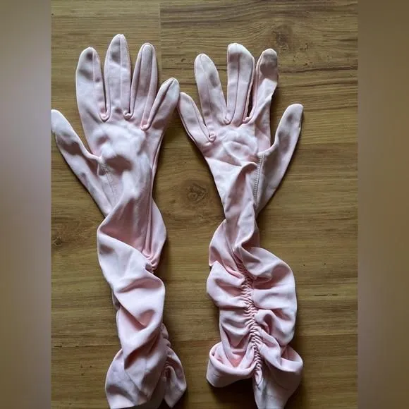 Product image for Harms of California Vintage Pink opera gloves 1950’s Sz B 7-8.