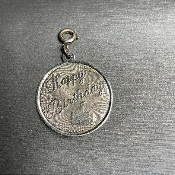Product image for Vintage TC sterling Charm pendant Happy Birthday