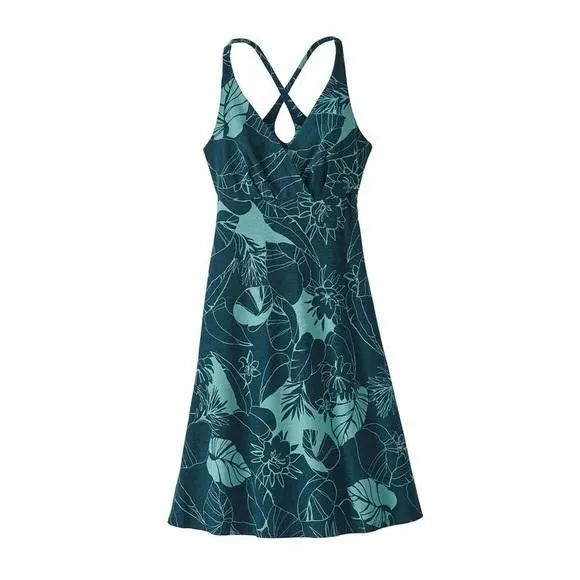 Product image for Patagonia Amber Dawn Dress Valley Floral Tidal Teal, women’s size XS, sundress