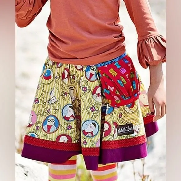 Product image for Matilda Jane Self-Portrait Paint By Numbers Colorful Skirt w Apron Pocket size 6