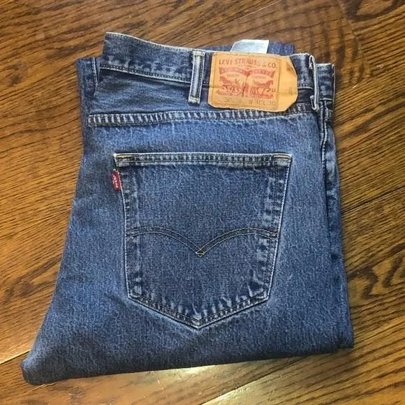 Product image for LEVIS 501 Mens Regular Straight Leg Jeans 40x30
