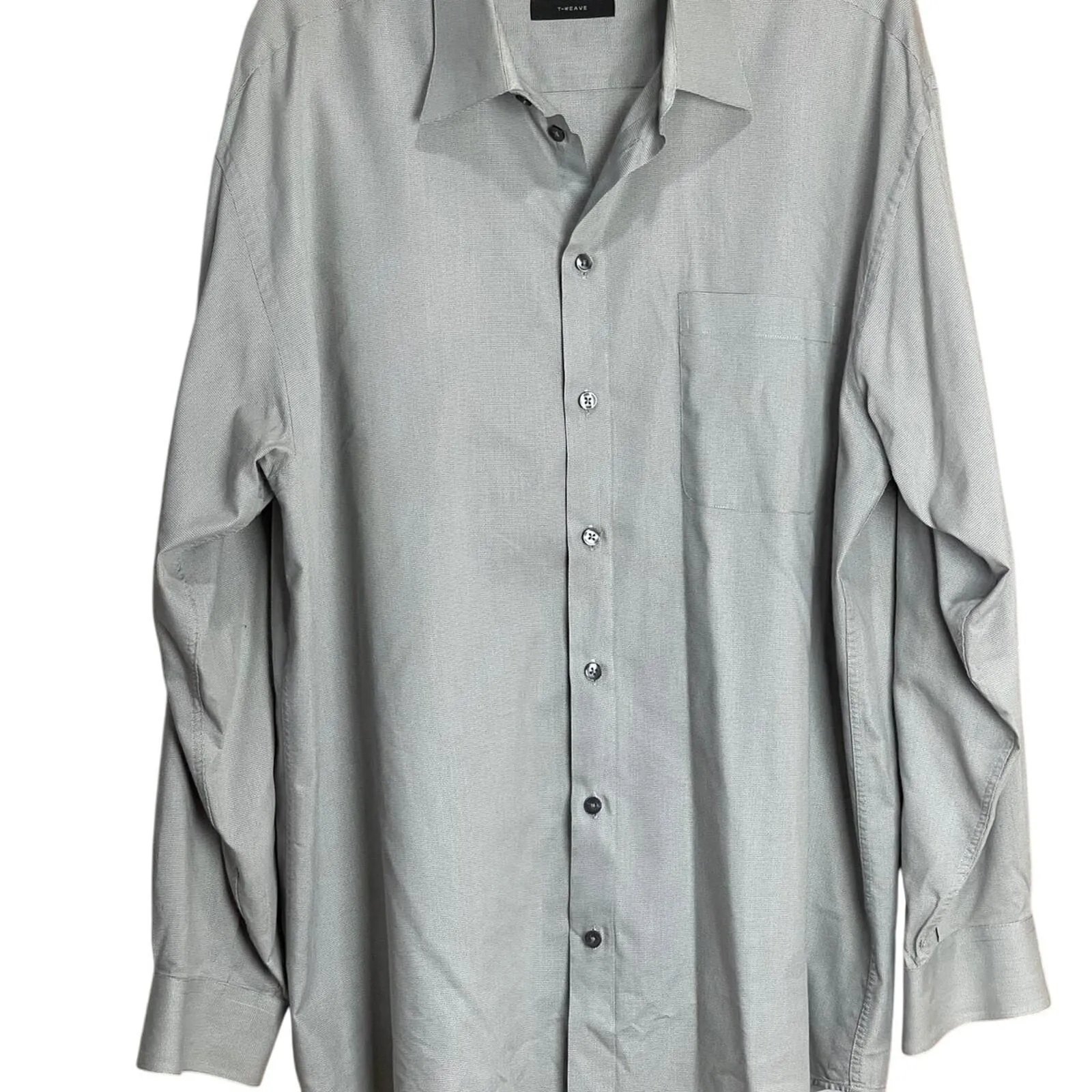 claiborne men's dress shirts Men’s Claiborne Grey Designer Button Down Long Sleeve Dress Shirt - Size XL  - 75.00 - XL - Tops - pre-owned---excellent