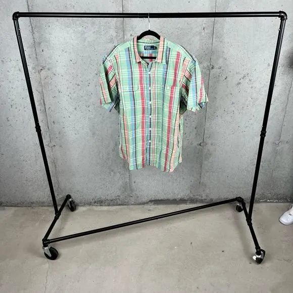 Product image for Vintage polo by Ralph Lauren plaid/striped button down dress shirt (Size XXL)